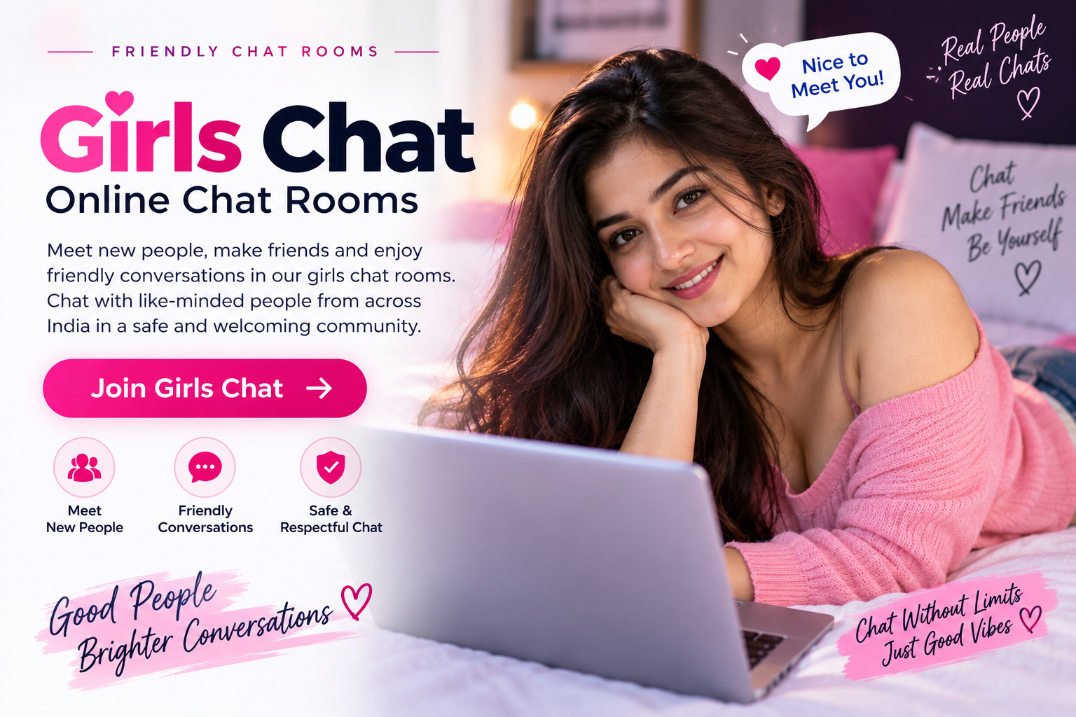 Girls Chat online room for friendly conversations